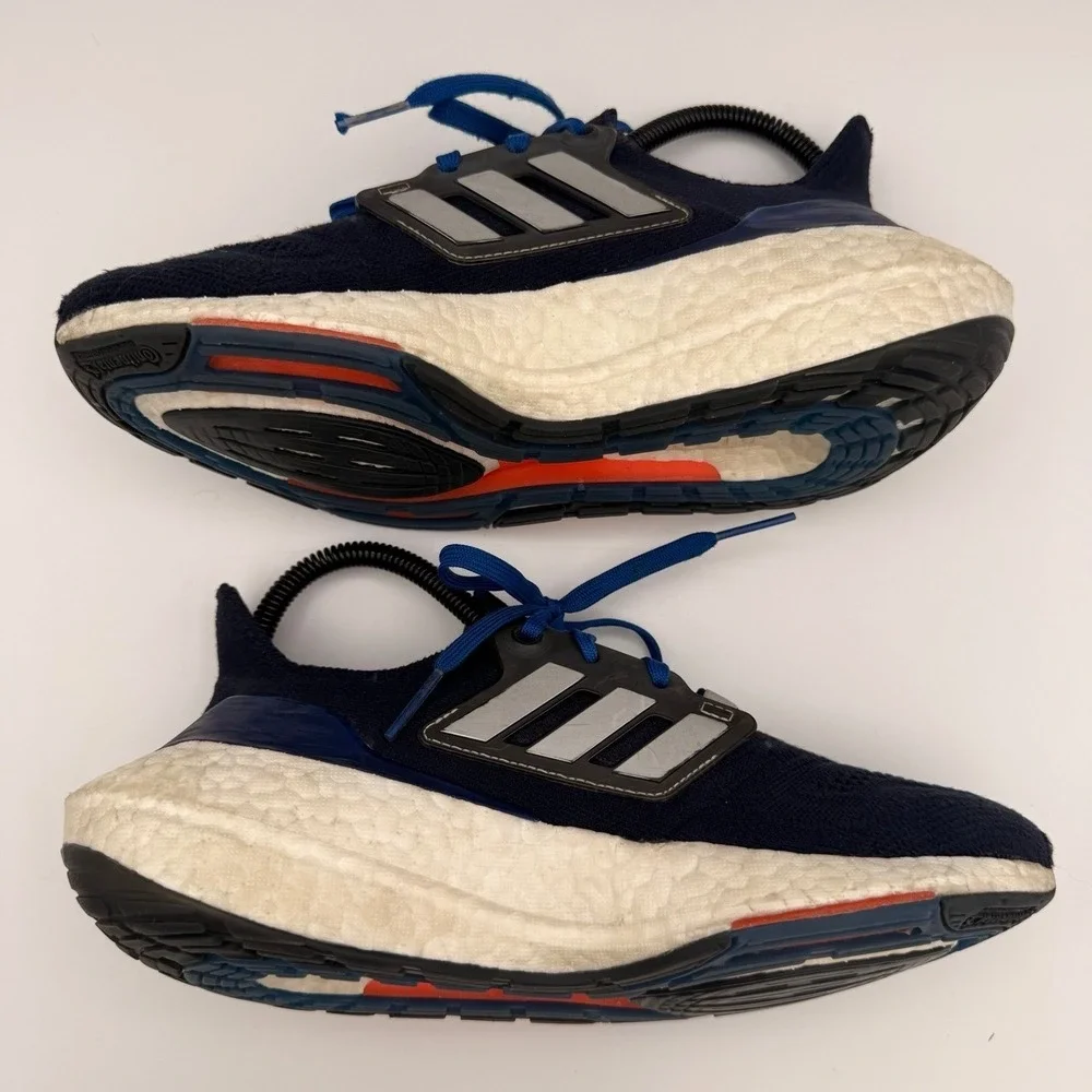 Women's Adidas Ultraboost 22 Legend Ink Orange Red Blue Athletic Shoes Size‎ 7